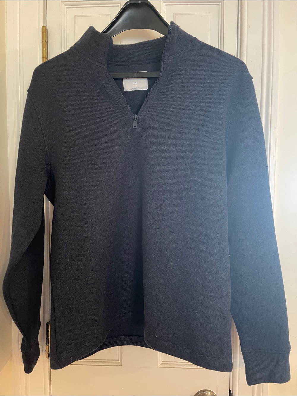 Old Navy Men's Black Zip-Front Pullover Sweater